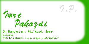 imre pakozdi business card